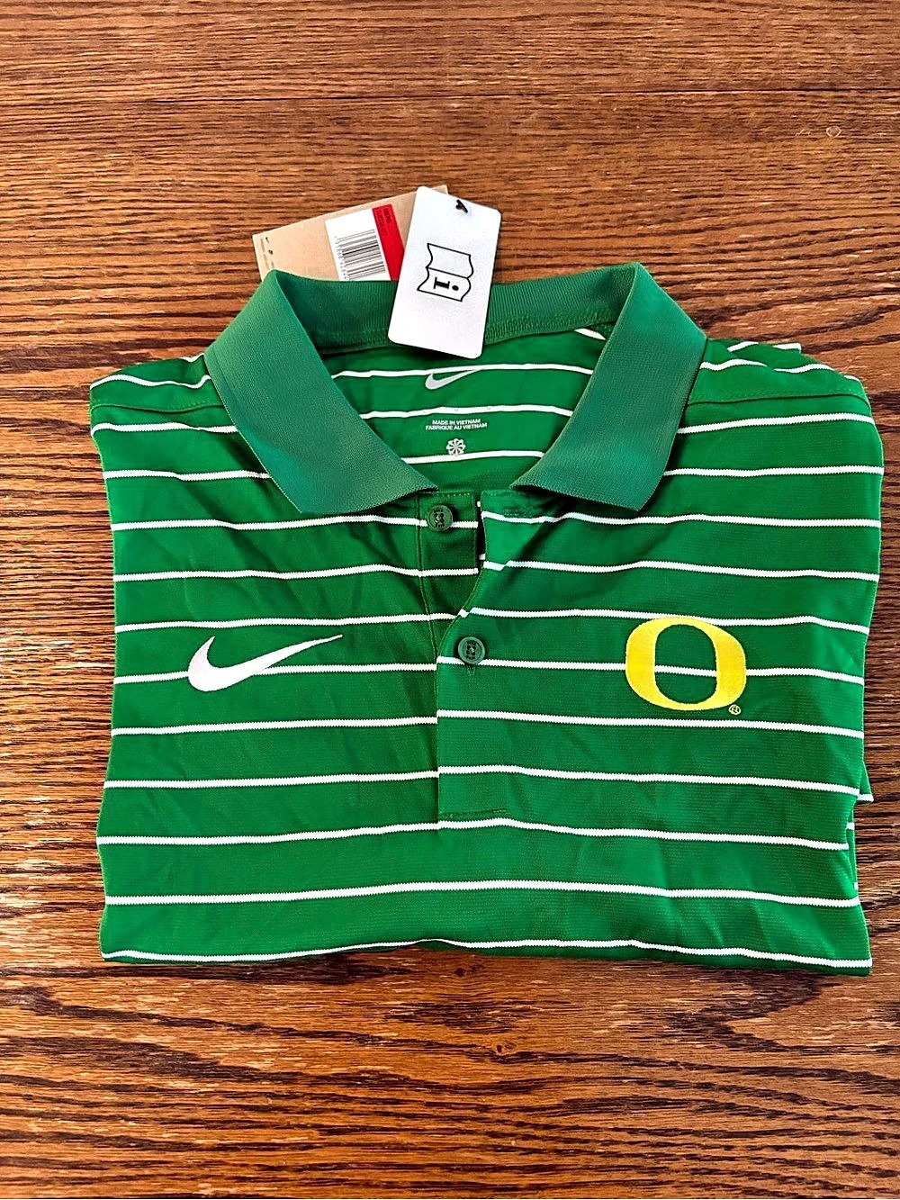 Nike Oregon Ducks | Nike | Primetime Victory Striped Dri-FIT Polo Green & White